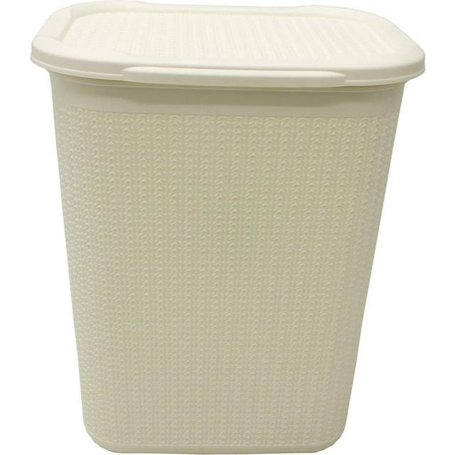 JVL 50L Laundry Basket - Ivory, Cream