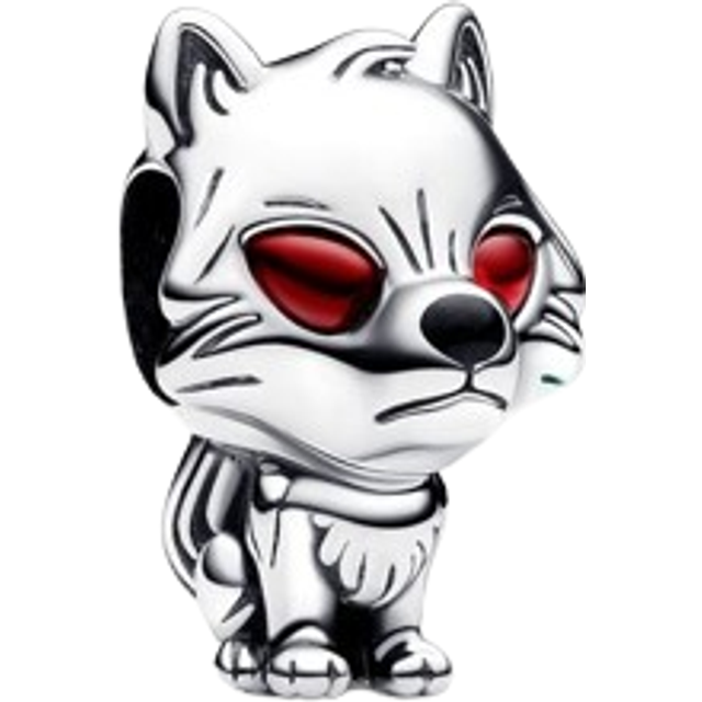 Pandora Game of Thrones Ghost Direwolf Charm - Enamel / Sterling silver / Man-made crystal / Red - one size