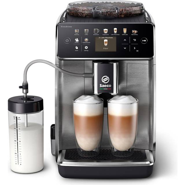 Saeco GranAroma Helautomatisk Espressomaskin - 16 Kaffevarianter, Intuitiv Färgskärm, 6 Användarprofiler, Keramisk Kvarn (SM6585/00)