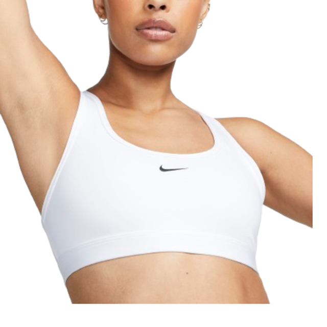 Nike Womens Swoosh Light Support Bra Top - White - Size M