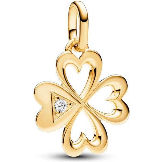 Pandora Charms Pandora ME 763034C01 Four Leaf Clover Heart Locket Charm