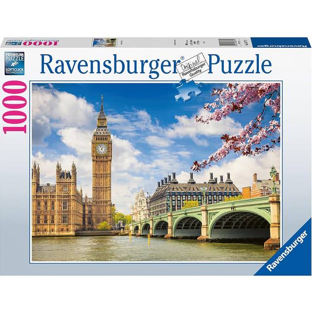 Ravensburger London Houses of Parliament & Big Ben 1000 Piece Jigsaw Puzzles for Adults & Kids Age 14 Years Up - City Puzzle, Amazon Exclusive