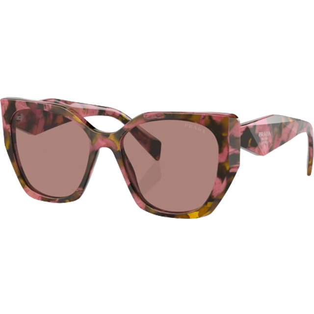 Prada PR 19ZS 18N10D, SQUARE Sunglasses, FEMALE, available with prescription - Havana