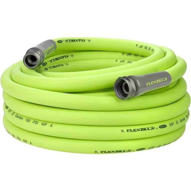 Flexzilla Garden Hose 5/8 in. x 50 ft  Heavy Duty  Lightweight  Drinking Water Safe  ZillaGreen - HFZG550YW-E