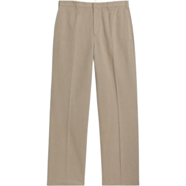 ARKET Tailored Wide-Fit Trousers -Beige, 52