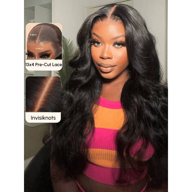 UNice 13x4 Pre-Everything? Transparent Lace Front 3D Body Wave Wig Real Ear To Ear With Invisi Drawstring Wig Lace Fit Better