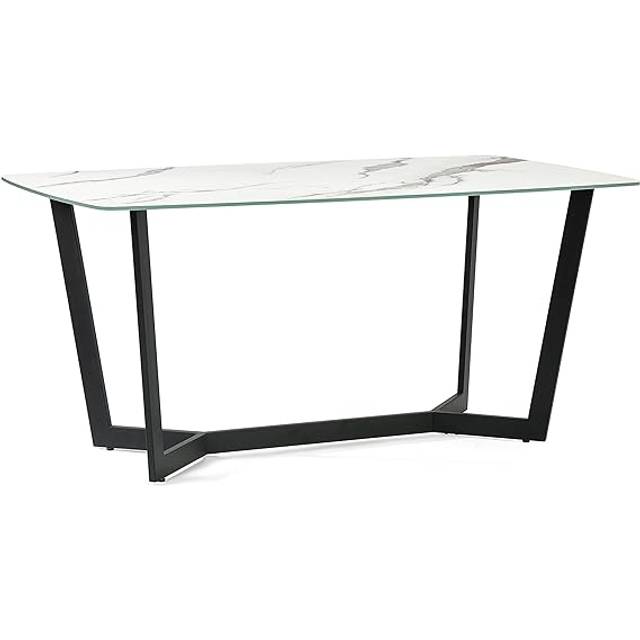 Olympus Dining Table 1.6m - White Marble - Julian Bowen | TJ Hughes