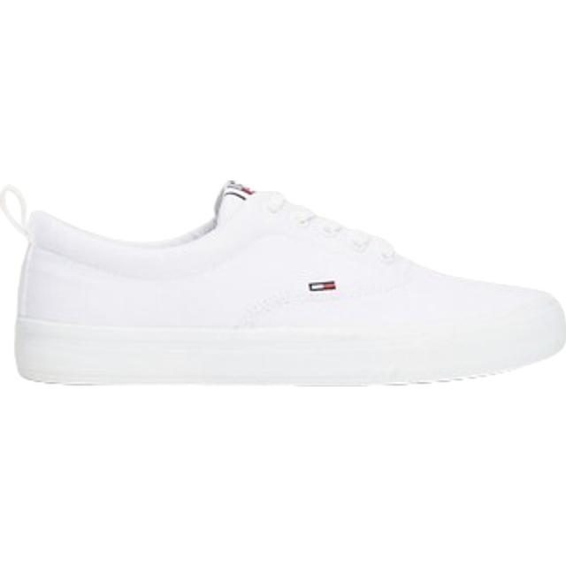 Tommy Jeans för kvinnor. EN0EN00986 Träningsskor Classic vit (36), Tyg, Karta, Nyckelband, Casual - Vit (36)