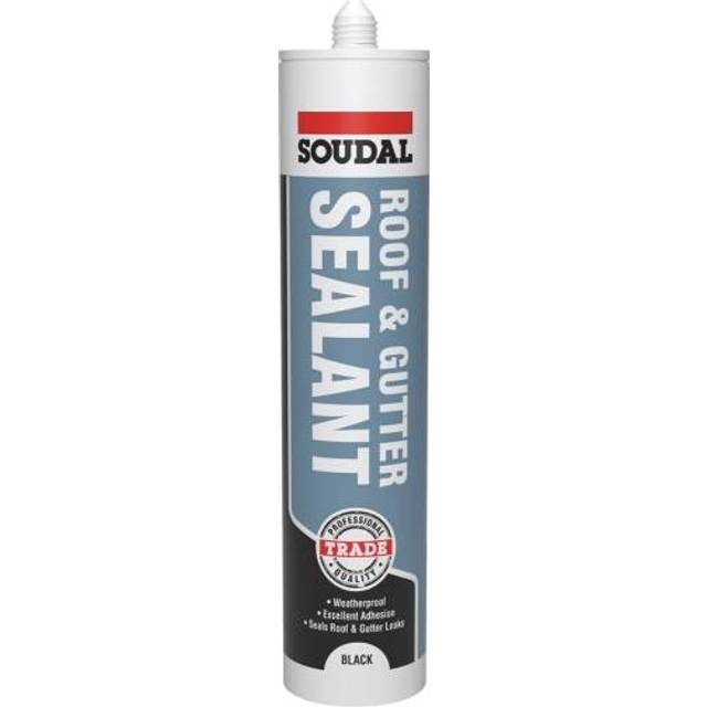 Soudal Trade Roof & Gutter Sealant 290ml in Black Rubber