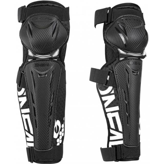Oneal Trail FR Carbon Look Knee Protectors, black-white, Size L for Men