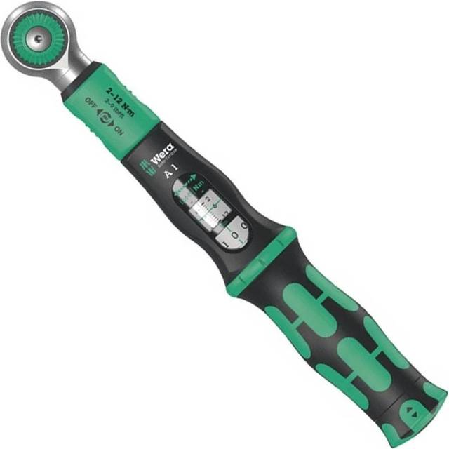 Wera 05075800001 Safe-Torque A 1 Drehmomentschlüssel mit 1/4"-Vierkantantrieb, 2-12 Nm, Schwarz-grün