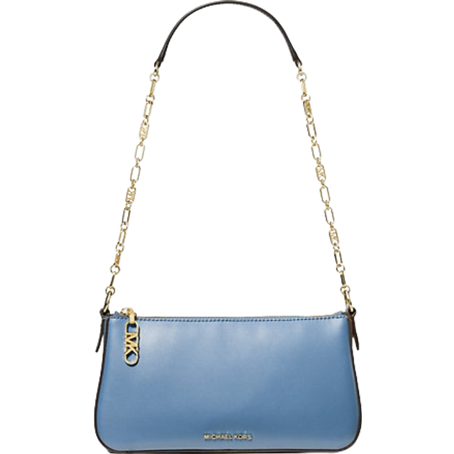Michael Kors, Shoulder Bags, female, Blue, ONE SIZE, Empire Medium Leather Chain-Link Pochette