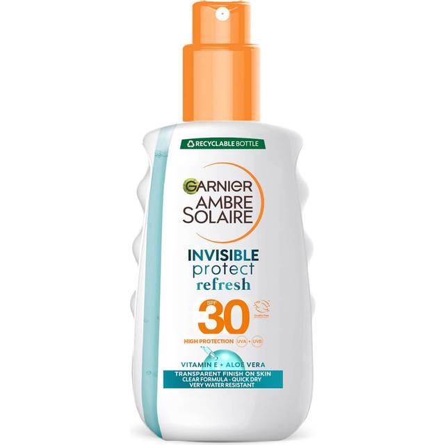 Garnier Ambre Solaire Clear Protect Sun Cream Spray SPF30 200ml - Solcreme test - Dinskønhed.dk