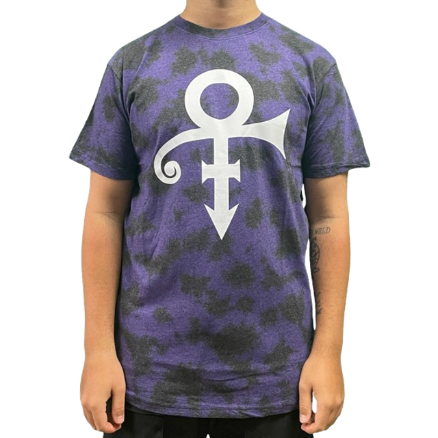Prince unisex t-shirt: white symbol (dip-dye) (large)