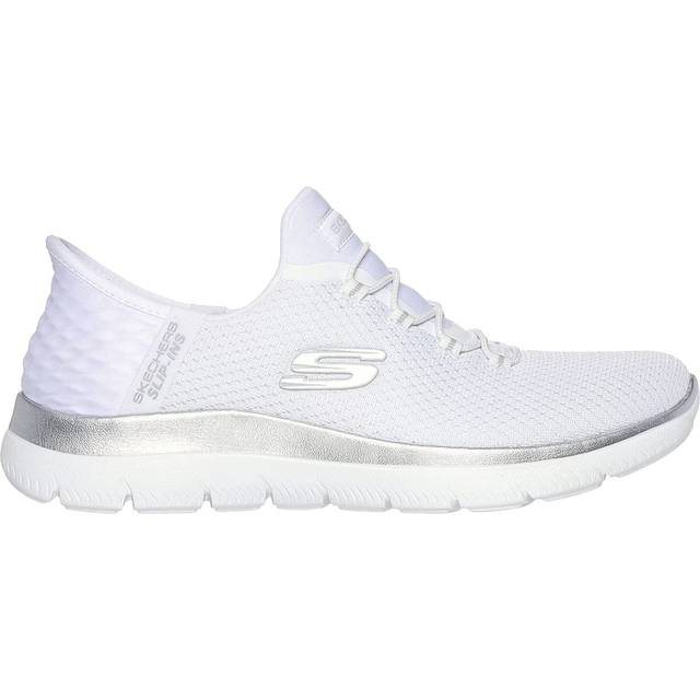 Skechers for woman. 150123 Slip-ins: Summits white (41), Fabric, Flat, Laces, Casual, Sport