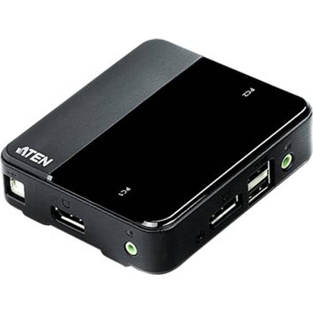 ATEN CS782DP KVM-omkopplare 2-port, Svart