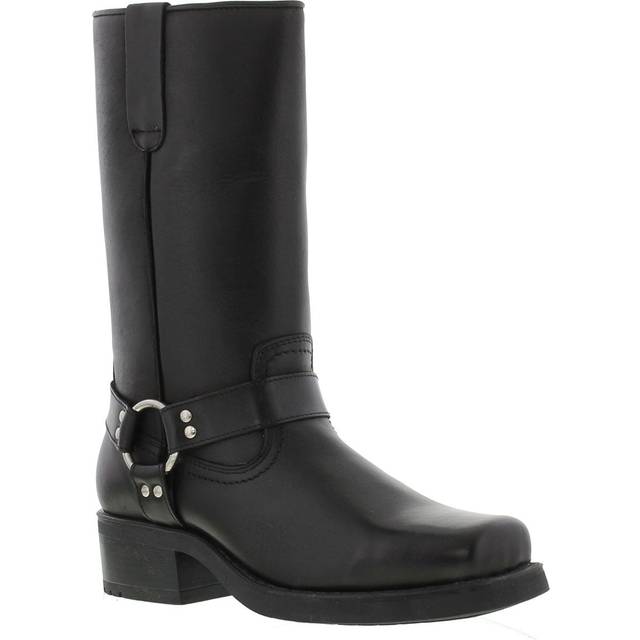 Gringos Woodland Men's Harley High Biker Cowboy Harness Boots - Black - UK 9