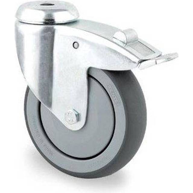 Tente 2477PJP125P30 Länkhjul termogummi, broms, centrumhål 11 mm 125 mm