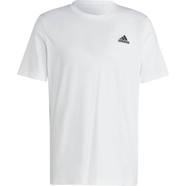 Essentials Single Jersey Embroidered Small Logo Tee - White