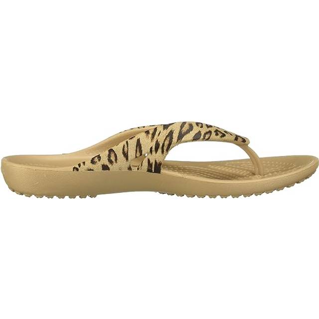 crocs dam Kadee Ii Graphic Flip Flops | Sandaler, Leopard/guld, 34 EU