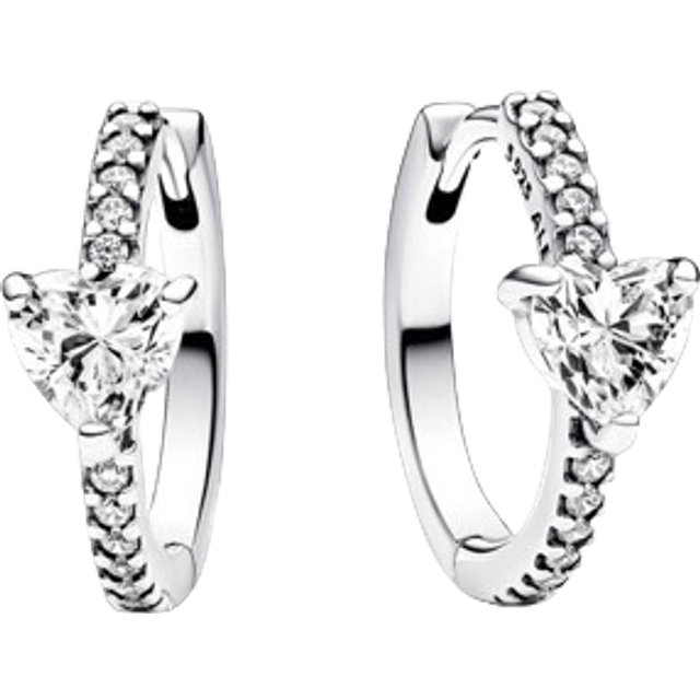 Pandora Earrings Shiny Heart Hoop Earrings 293101C01