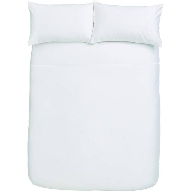 Bianca Cotton Luxury 800 Thread Count 100% Cotton Sateen Duvet Cover Set with Pillowcases White Kingsize - 2 Standard Pillowcases