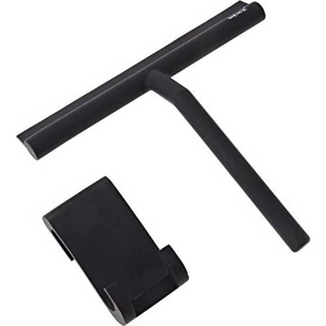 Bathroom Silicone Mola Shower Squeegee Leather Black 21 x 245 x 4 cm