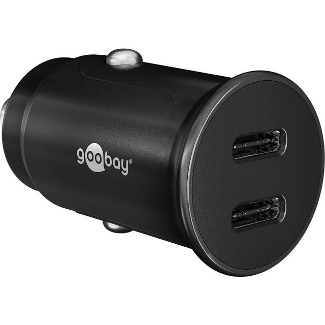 Dubbel USB-C snabbladdare till bilen (30 W)