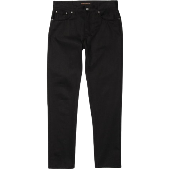 Nudie Jeans Black Steady Eddie II Jeans - Dry Everblack - WAIST US 28x32