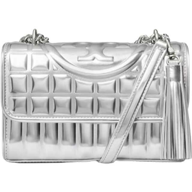 Tory Burch Small Fleming Metallic Quilt Convertible Shoulder Bag