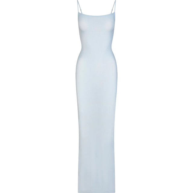 SKIMS Long Slip Dress | Blue | 3XL | Soft Lounge - Celeste