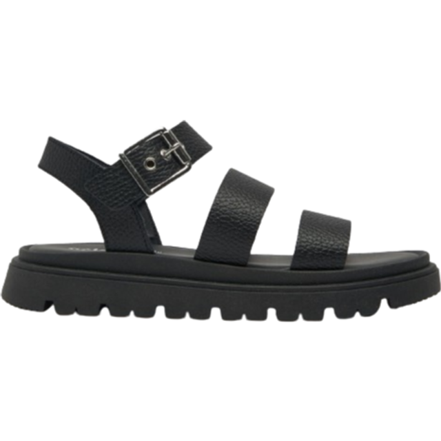 schuh Tina Chunky Leather Sandals in Black