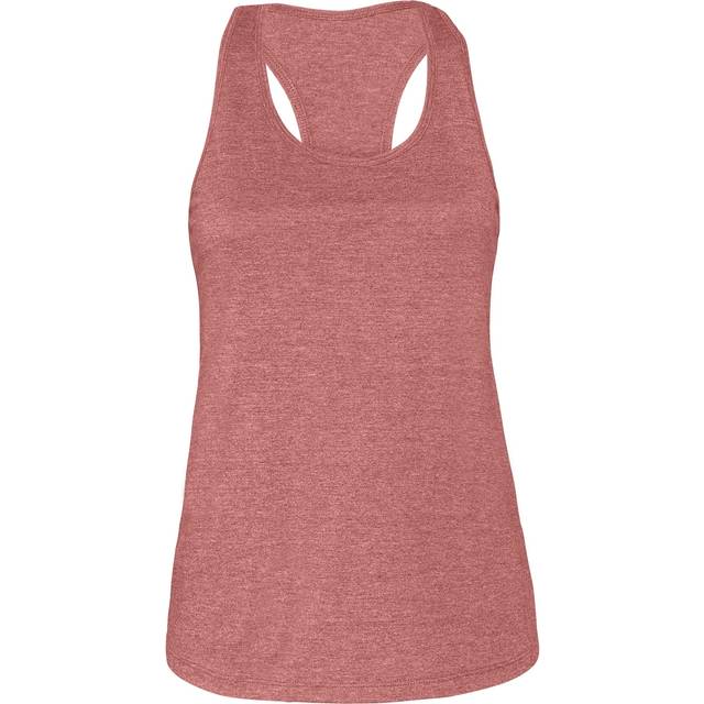 (XL, Heather Mauve) Bella + Canvas Womens/Ladies Racerback Tank Top