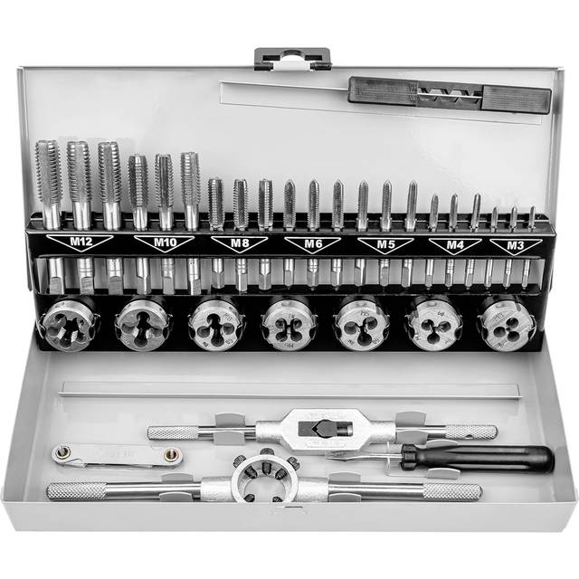 BrÃ¼der Mannesmann M53250-B Thread Cutting Tool Set, 32 Pieces