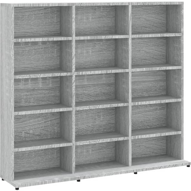 vidaXL CD Cabinet Grey Sonoma 100x23x89.5 cm Engineered Wood