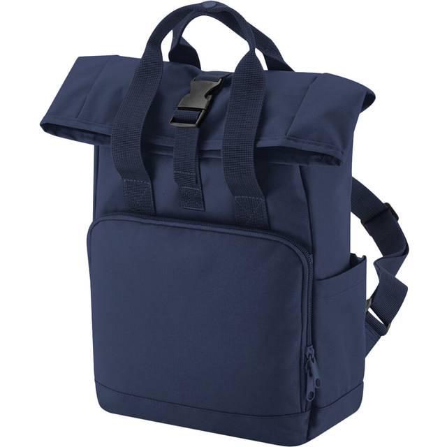 (One Size, Navy Dusk) Bagbase Roll Top Recycled Twin Handle Backpack