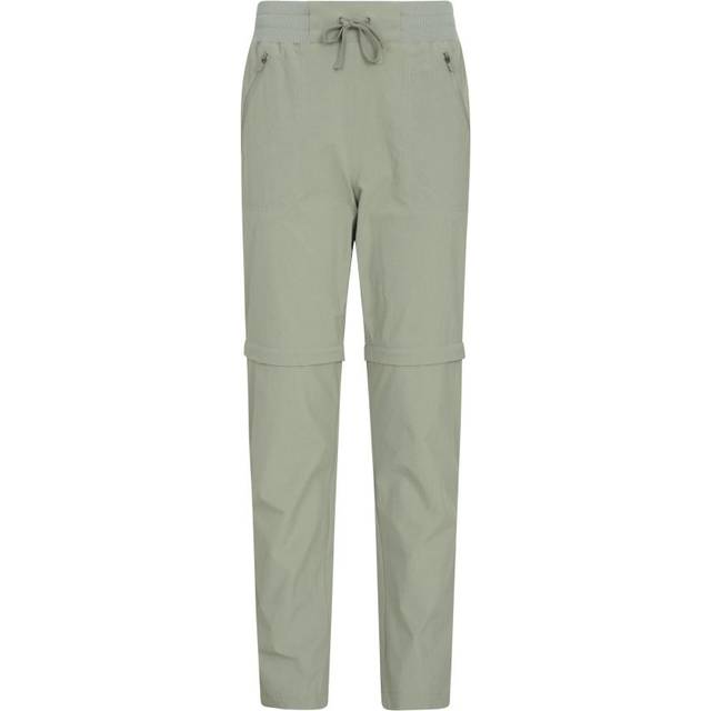 Mountain Warehouse Womens/Ladies Explorer Zip-Off Hiking Trousers (Khaki Green) - Size 12 Regular