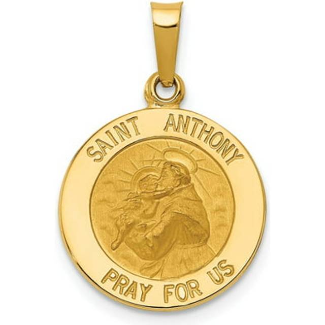 14K Yellow Gold Saint Anthony Medal Charm