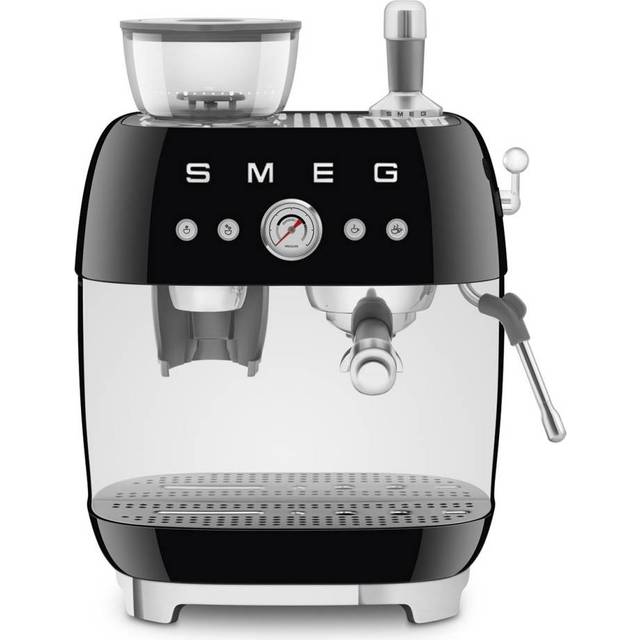 SMEG EGF03BLUK Bean to Cup Coffee Machine - Black, Black