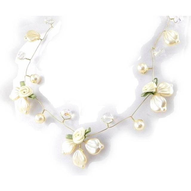 Les Trésors De Lily [E1733] - Designer Necklace 'Eve' Cream Gold gold