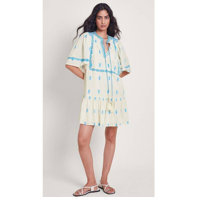 Jacinta Embroidered Kaftan White - XL