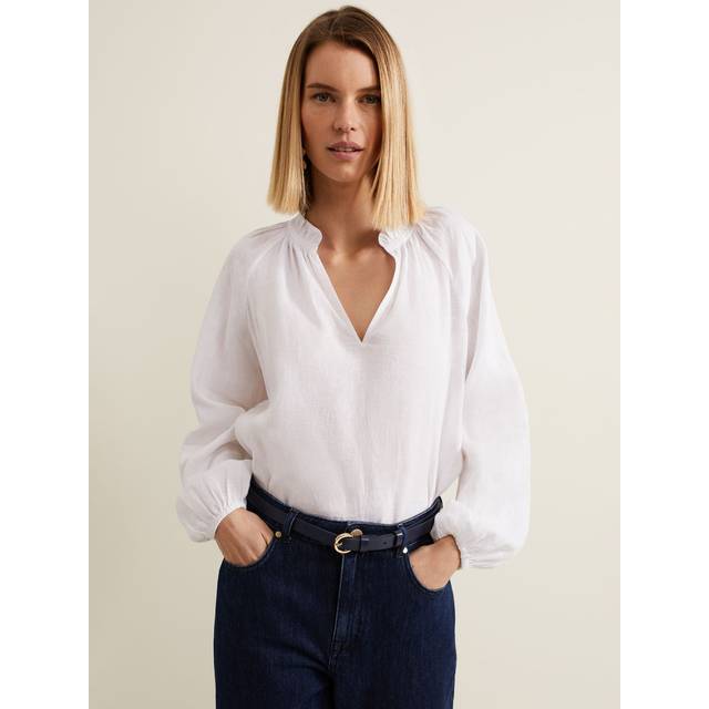 Phase Eight Women's Nova Linen Blouse - White - 10