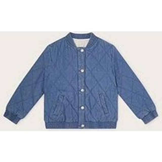 Denim Quilted Bomber Jacket - Blue - 11-12 Years