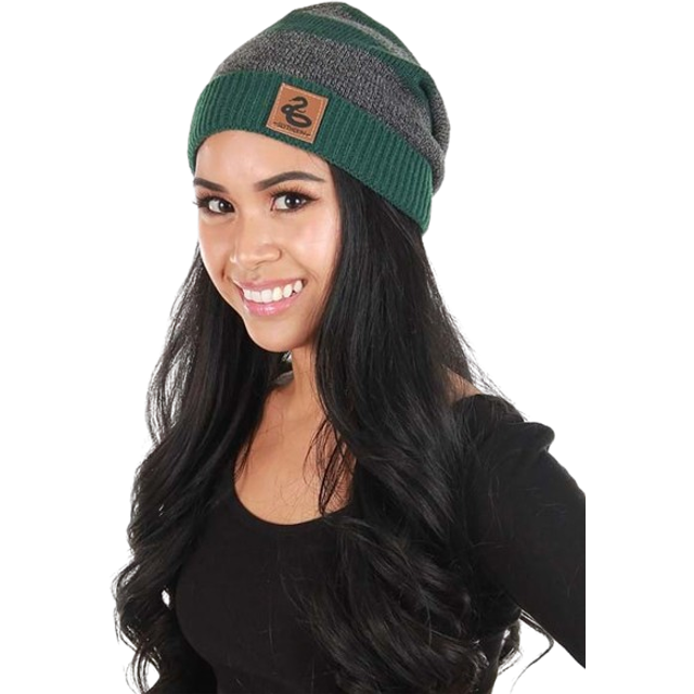 Slytherin Green Heathered Knit Beanie - Green&#47;Gray (One-Size)