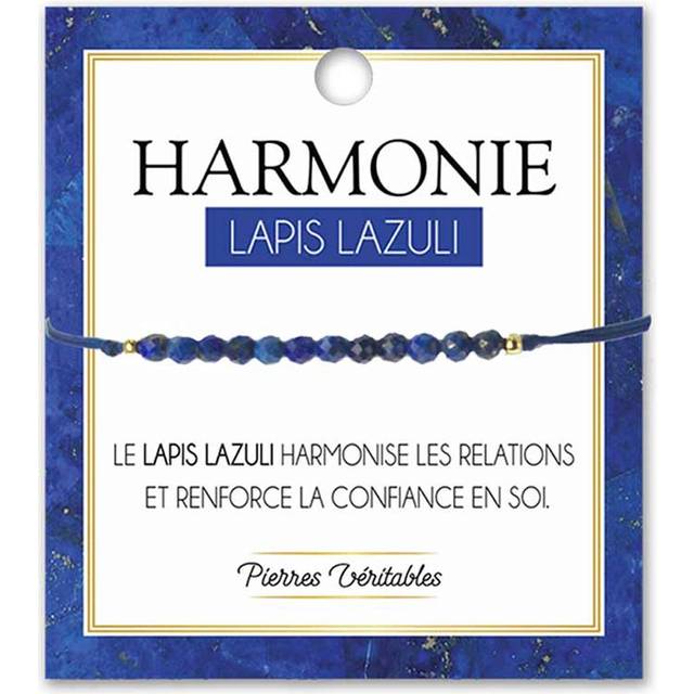 Les Trésors De Lily [R3077] - Designer bracelet 'Mineralia' lapis lazuli (harmony) - 3 mm blue