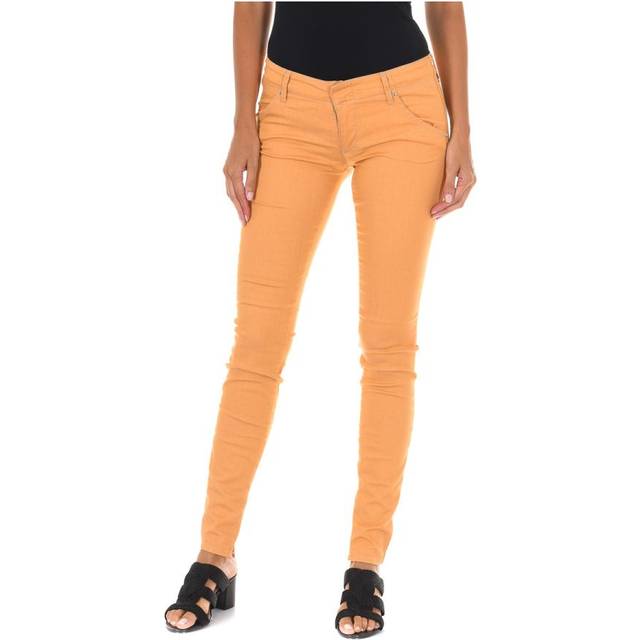 Met Womens Long stretch fabric pants 70DBF0585-G194 woman - Yellow Cotton - Size 25 (Waist)
