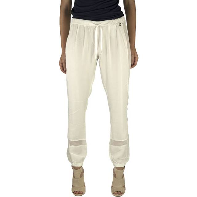 Met Womens Long pants with adjustable hems elastic band 70DBF0766-T273 woman - White Cotton - Size X-Small