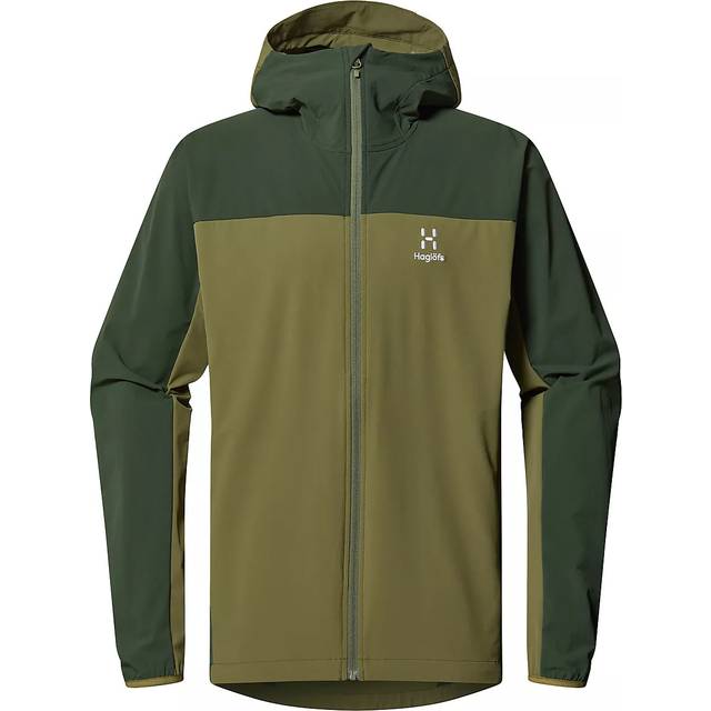 Morän Softshell Hood Men Olive Green/Seaweed Green