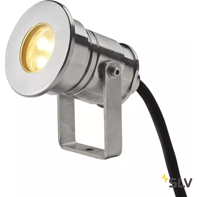 SLV Dasar Projector Outdoor Floodlight LED 3000K IP68 Stainless Steel 316 12-24V 7W