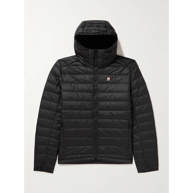 66 North - Keilir Slim-Fit Logo-Appliquéd Quilted Shell Hooded Down Jacket - Men - Black - L